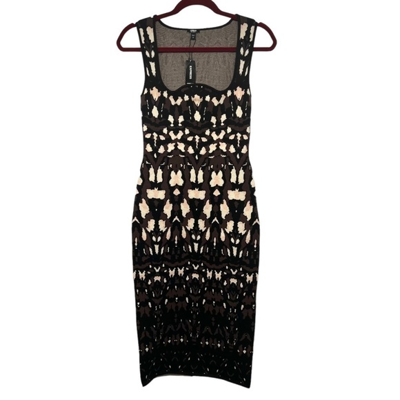 Express Body Contour Printed Knit Dress NWT Women’s XS - Picture 2 of 9